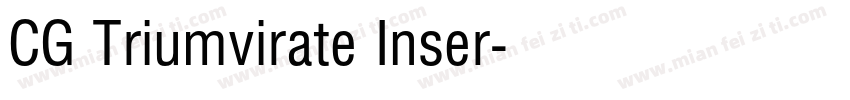 CG Triumvirate Inser字体转换
